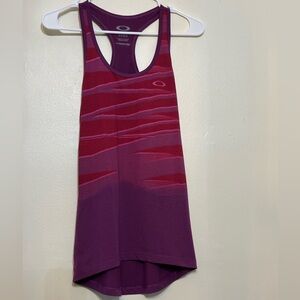 Oakley O-Hydrolix Purple Pink Striped Racerback Tank